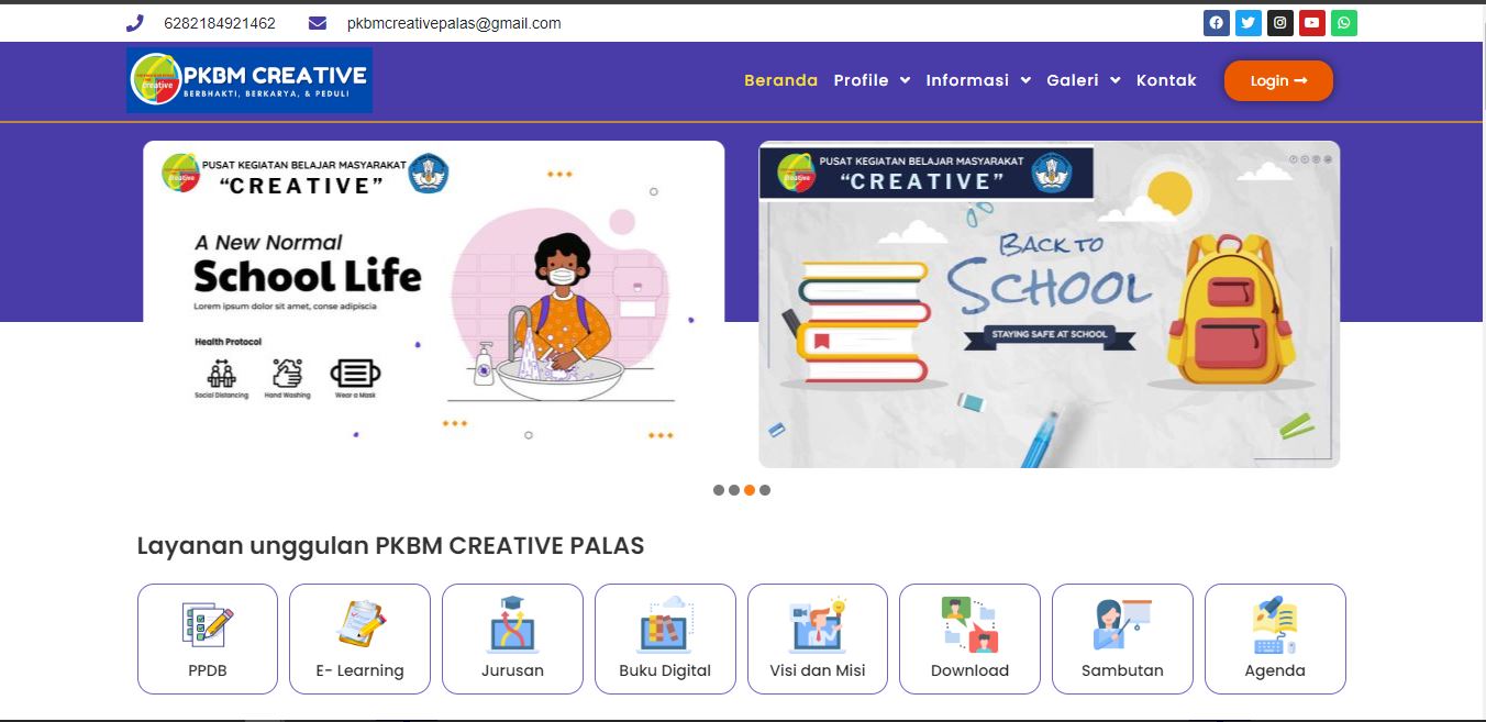 Website PKBM Creative Palas